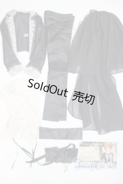 画像1: SDGｒB/OF:ブラッククロスバッスルセット/1/3　65ｃｍ　BJD　MJD　衣装　ドール用 A-25-06-04-043-NY-ZA