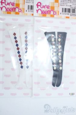 画像1: AZONE/OF：23ｃｍ　PNS２アーガイル柄ニーソックス　２点 Y-25-06-11-030-NY-ZY