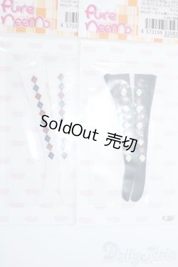 画像1: AZONE/OF：23ｃｍ　PNS２アーガイル柄ニーソックス　２点 Y-25-06-11-030-NY-ZY