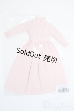 画像1: リカちゃん/OF:ハイネック長袖ドレス　サーモンピンク Y-25-06-11-046-NY-ZY