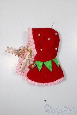 画像2: オビツ11/OF:いちごケープ（ぷらちなの杜様製）/1/12サイズ　ドール用 A-25-05-28-302-KD-ZA