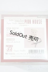 SD/OF:PINK HOUSE テディベアショルダーバッグ　ピンクリボン U-25-06-10-202-NY-ZU