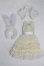 画像1: azone/OF:23ｃｍ　PNS白うさぎさんのファンシーワンピset A-25-06-11-039-NY-ZA (1)