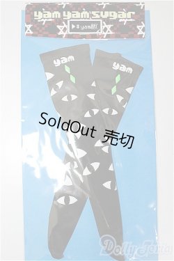 画像1: MDD/OF:目玉いっぱいニーハイ（ブラック）　yam yam sugar様製/0 A-25-06-11-199-NY-ZA