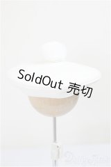SD/OF:ぽんぽんベレー帽（クリーム）/1/3　60ｃｍ　BJD　MJD　衣装　ドール用 A-25-06-18-286-KD-ZA