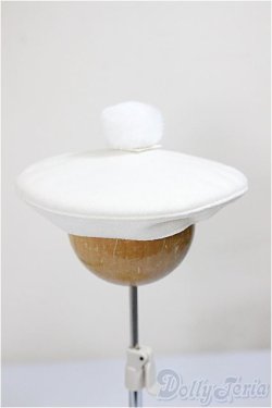 画像1: SD/OF:ぽんぽんベレー帽（クリーム）/1/3　60ｃｍ　BJD　MJD　衣装　ドール用 A-25-06-18-286-KD-ZA