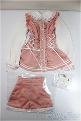 SD/OF:ドーリィ・パルフェパンツコーデ（白×桃）/1/3　60ｃｍ　BJD　MJD　衣装　ドール用 A-25-06-18-280-KD-ZA