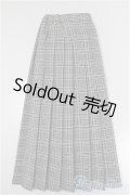 SD/OF:ロングプリーツスカート（黒チェック）/1/3　60ｃｍ　BJD　MJD　衣装　ドール用 A-25-06-18-279-KD-ZA