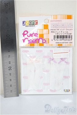 画像2: azoneピュアニーモ/OF:23cmサイズドール　小物　ドットチュールリボンソックス/0 A-25-06-18-296-KD-ZA