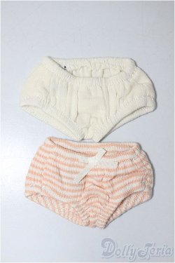 画像1: SDM/OF:やわらかコットンショーツミニ（白・ピンク）/1/4　40ｃｍ　BJD　MJD　衣装　ドール用 A-25-06-18-241-NY-ZA