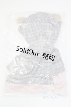 画像2: MDD/OF:くまチェックレイヤード風パーカー　AzukiMilk/0 A-25-08-13-034-NY-ZA