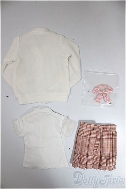 画像2: MDD&MSD/OF：女子高生セット（白×チェリーピンク）・ミニ/1/4　40ｃｍ　BJD　MJD　衣装　ドール用 A-25-06-25-160-KD-ZA