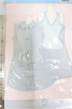 画像2: azone/OF：50ｃｍサイズ：50ストライプラインノースリーブワンピセット/0 A-25-07-02-187-NY-ZA