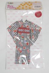 AZONE/OF:23ｃｍ　PNS 浴衣set〜苺と乙女〜　(ブラックギンガムチェック)/0 A-25-07-15-021-NY-ZA