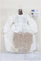 MSD/OF：ゆるニットベスト＆ワンピセット・ミニ/1/4　40ｃｍ　BJD　MJD　衣装　ドール用 A-25-07-30-194-NY-ZA