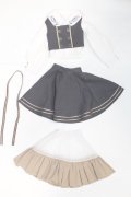 SDM＆MSD/OF:ノーブルグレーエンブロイダリーGirl・ミニ/1/4　40ｃｍ　BJD　MJD　衣装　ドール用 A-25-08-06-064-NY-ZA