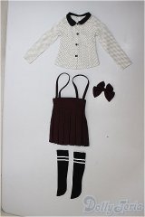 SD13女の子/OF ribbon school uniform(Bourgogne)/1/3　60ｃｍ　BJD　MJD　衣装　ドール用 A-25-07-30-257-TO-ZA