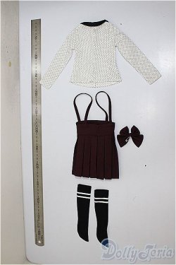 画像2: SD13女の子/OF ribbon school uniform(Bourgogne)/1/3　60ｃｍ　BJD　MJD　衣装　ドール用 A-25-07-30-257-TO-ZA