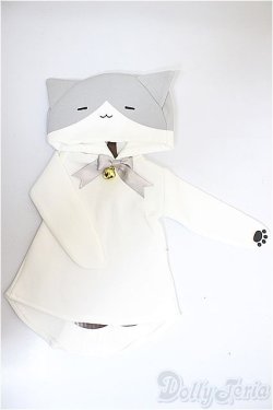 画像1: SDM＆MSD/OF:のんびりハチワレねこパーカー・ミニ/1/4　40ｃｍ　BJD　MJD　衣装　ドール用 A-25-09-03-344-NY-ZA