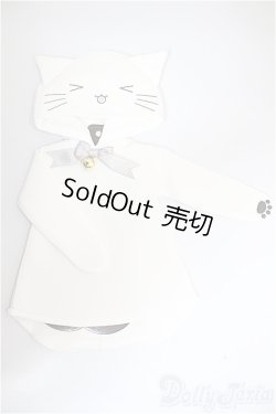 画像1: SDM＆MSD/OF:ハッピー白ねこパーカー・ミニ/1/4　40ｃｍ　BJD　MJD　衣装　ドール用 A-25-09-03-343-NY-ZA