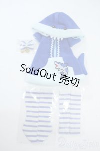 MDD/OF:さめパーカーワンピースセット:ブルー cloth-lab.様製 Y-25-11-05-103-NY-ZY