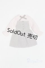 20ｃｍサイズ【復刻版初代リカちゃんサイズ】/OF:チェック柄　スカートワンピース　NO.0476-21　3サイズ1デザインby黒猫亭/ファッションドール　衣装 A-25-09-17-028-NY-ZA