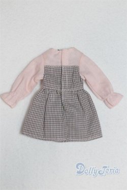 画像2: 20ｃｍサイズ【復刻版初代リカちゃんサイズ】/OF:チェック柄　スカートワンピース　NO.0476-21　3サイズ1デザインby黒猫亭/ファッションドール　衣装 A-25-09-17-128-NY-ZA