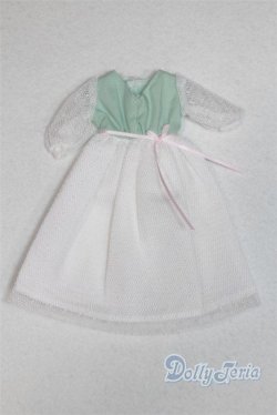画像1: リトルファクトリー製22ｃｍサイズドレス/OF:ドットチュール使いワンピース/ファッションドール　衣装 A-25-09-17-127-NY-ZA