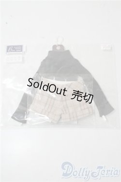 画像1: SDM/OF:ブラックタートルネック＆チェックパンツセット・ミニ U-25-09-16-149-NY-ZU