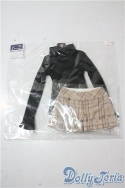 画像1: SD＆DD/OF:ブラックタートルネック＆チェックパンツセット U-25-09-16-154-NY-ZU