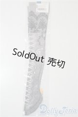 SD/OF:レースアップ柄ソックス(灰) U-25-09-16-171-NY-ZU