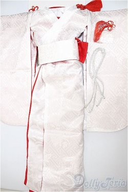 画像1: SD13G/OF:白無垢‐草花紋-赤/1/3　60ｃｍ　BJD　MJD　衣装　ドール用 A-25-10-01-262-NY-ZA