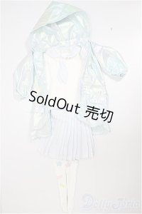 DD/OF:メタリックパーカー付きパステルカラーセーラー服：ブルー/0 A-25-10-01-281-NY-ZA