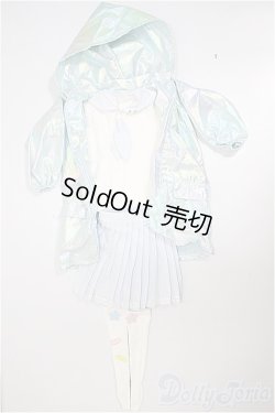 画像1: DD/OF:メタリックパーカー付きパステルカラーセーラー服：ブルー/0 A-25-10-01-281-NY-ZA