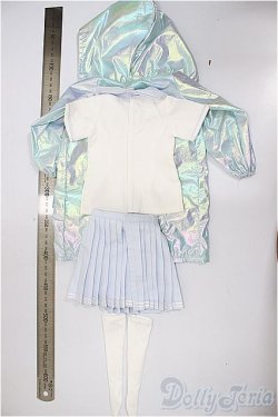 画像2: DD/OF:メタリックパーカー付きパステルカラーセーラー服：ブルー/0 A-25-10-01-281-NY-ZA