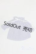 SDM＆MSD/OF:Nine9Style様製 Smocking shoulder open blouse(Blue)/1/4　40ｃｍ　BJD　MJD　衣装　ドール用 A-25-10-15-080-NY-ZA