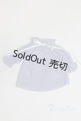 SDM＆MSD/OF:Nine9Style様製 Smocking shoulder open blouse(Blue)/1/4　40ｃｍ　BJD　MJD　衣装　ドール用 A-25-10-15-080-NY-ZA