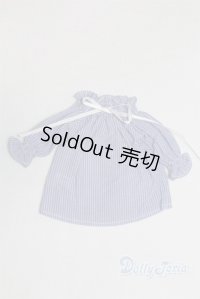 SDM＆MSD/OF:Nine9Style様製 Smocking shoulder open blouse(Blue)/1/4　40ｃｍ　BJD　MJD　衣装　ドール用 A-25-10-15-080-NY-ZA