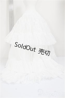 画像2: SD/OF:リバーシブル・プリンセスぽんぽんパニエ（白・レース）/1/3　60ｃｍ　BJD　MJD　衣装　ドール用 A-25-10-29-168-NY-ZA