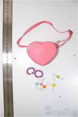 画像2: SD/OF:ハートクリアバッグ(ピンク)＆キャンディーセット/1/4　40ｃｍ　BJD　MJD　衣装　ドール用 A-25-10-29-326-NY-ZA