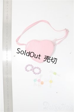 画像2: SD/OF:ハートクリアバッグ(ピンク)＆キャンディーセット/1/4　40ｃｍ　BJD　MJD　衣装　ドール用 A-25-10-29-326-NY-ZA