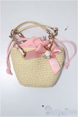 SD/OF：リボンかごバッグ/1/3　60ｃｍ　BJD　MJD　衣装　ドール用 A-25-10-29-325-NY-ZA