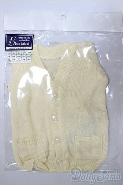 画像1: SD/OF:スクールカーディガン（クリーム）/1/3　60ｃｍ　BJD　MJD　衣装　ドール用 A-25-11-12-394-NY-ZA
