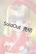 リカちゃん/きものリカちゃん(赤着物/金髪) /BJD　球体関節人形 A-25-11-26-101-NY-ZA