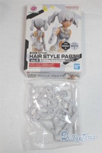 30MS オプションヘアスタイルパーツVol.5/ツインテール4（ホワイト）/インチ　BJD　MJD　ドール用 A-25-11-26-052-NY-ZA