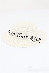 SDM/OF:ストローハット/1/4　40ｃｍ　BJD　MJD　衣装　ドール用 A-25-11-26-267-NY-ZA