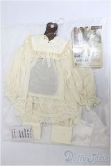 SDM/OF：ヨークフリルブラウスセット・ミニ/1/4　40ｃｍ　BJD　MJD　衣装　ドール用 A-25-12-03-383-NY-ZA