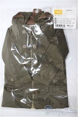 SD/OF:フード付きコート(カーキ)/1/3　60ｃｍ　BJD　MJD　衣装　ドール用 A-25-12-10-137-NY-ZA