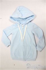 SD/OF:パーカー【水色】/1/3　60ｃｍ　BJD　MJD　衣装　ドール用 A-25-12-10-131-NY-ZA