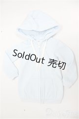 SD/OF:パーカー【水色】/1/3　60ｃｍ　BJD　MJD　衣装　ドール用 A-25-12-10-131-NY-ZA